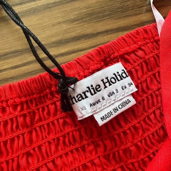 Charlie Holiday Red Somerset Top XS - Picture 7 of 7
